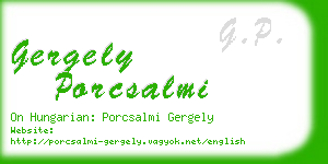 gergely porcsalmi business card